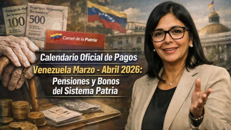 Calendario oficial de pagos Venezuela marzo–abril 2026: pensiones y bonos del Sistema Patria
