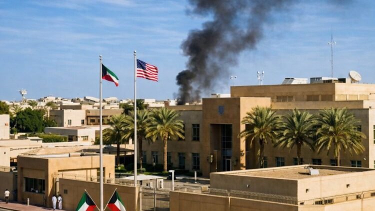 US Embassy In Kuwait Shrouded In Smoke As Iranian Strikes Intensify