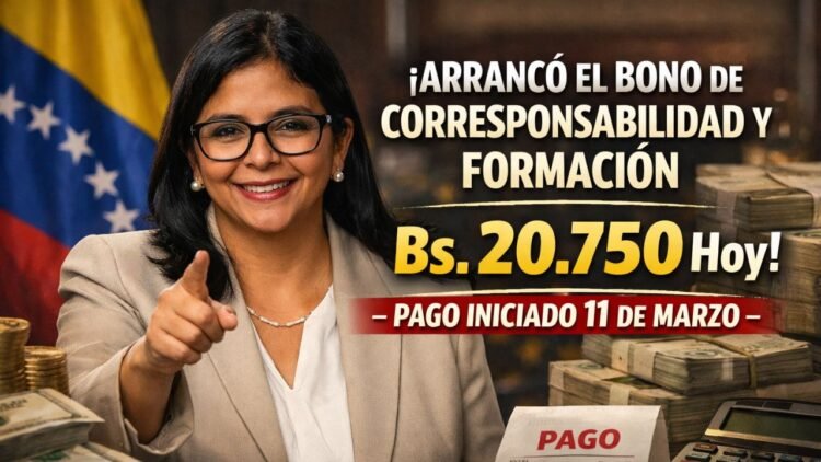 ¡Arrancó el Bono de Corresponsabilidad y Formación Bs. 20.750 Hoy! – Pago Iniciado 11 de Marzo